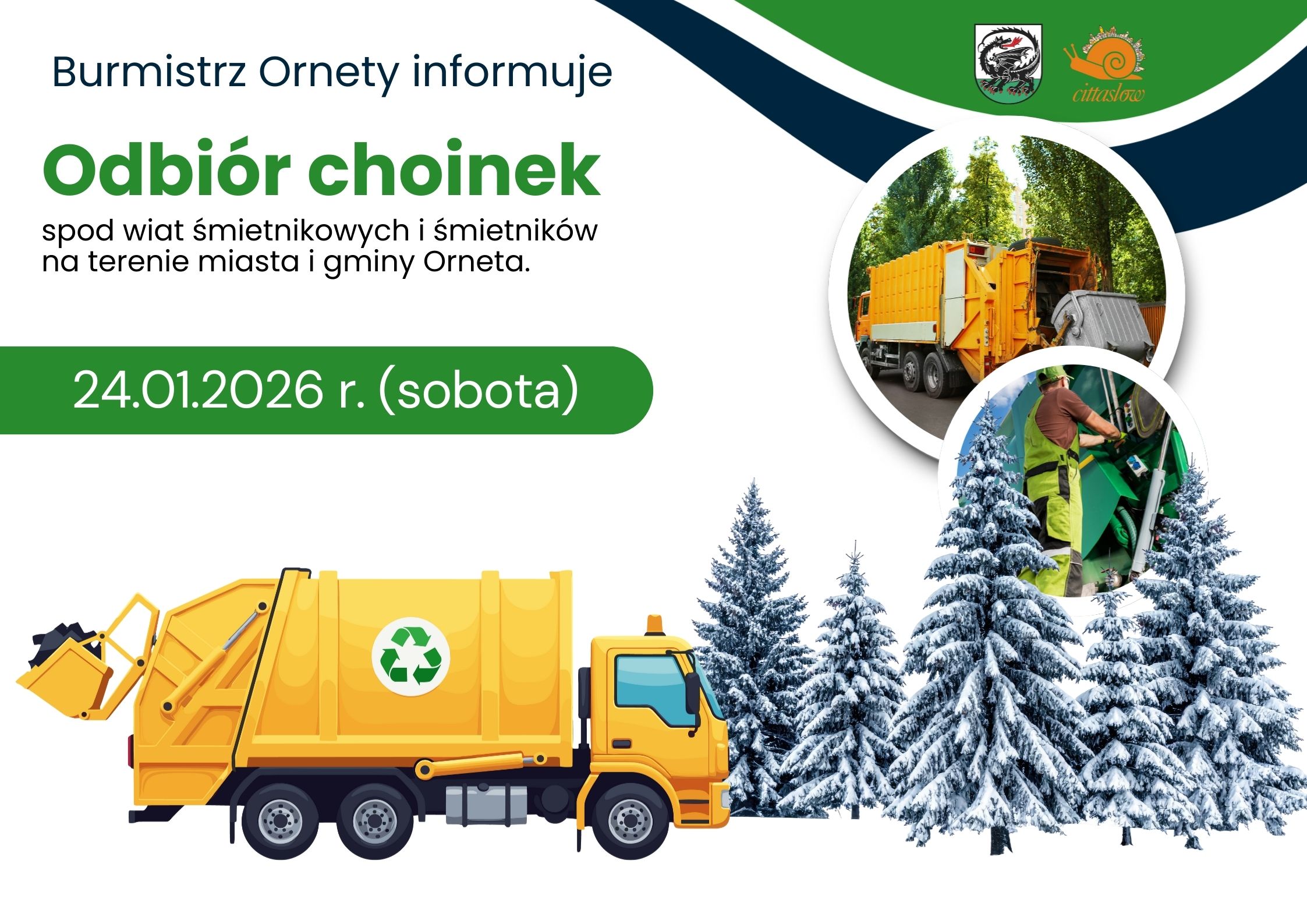 Odbiór choinek informacja